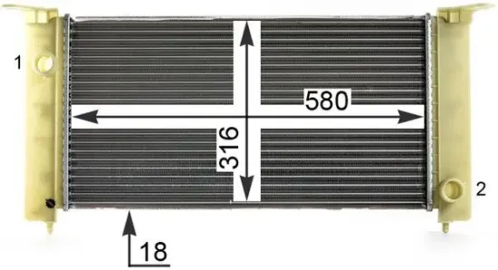 Kühler, Motorkühlung MAHLE CR 1992 000P Bild Kühler, Motorkühlung MAHLE CR 1992 000P