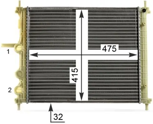 Kühler, Motorkühlung MAHLE CR 1998 000P Bild Kühler, Motorkühlung MAHLE CR 1998 000P