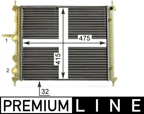 Kühler, Motorkühlung MAHLE CR 1998 000P