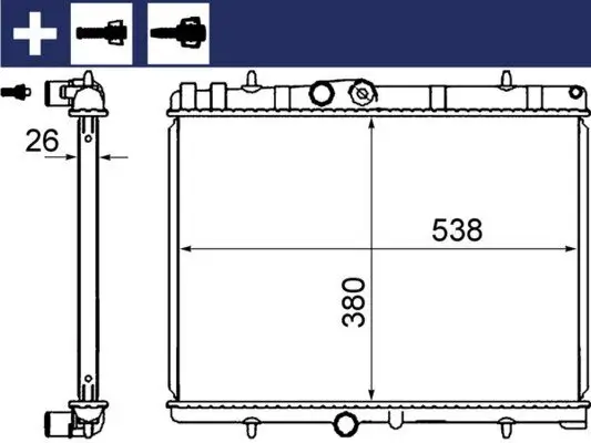 Kühler, Motorkühlung MAHLE CR 2014 000S