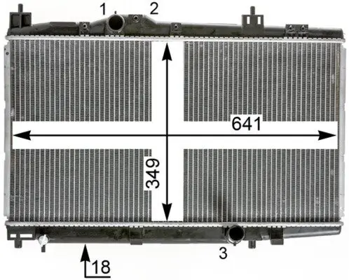 Kühler, Motorkühlung MAHLE CR 2017 000P Bild Kühler, Motorkühlung MAHLE CR 2017 000P