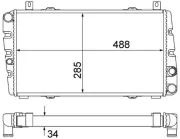 Kühler, Motorkühlung MAHLE CR 2034 000S