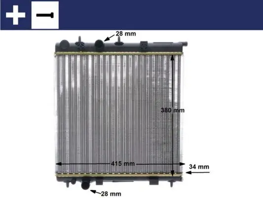 Kühler, Motorkühlung MAHLE CR 2036 000S