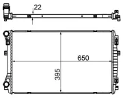 Kühler, Motorkühlung MAHLE CR 2054 000S