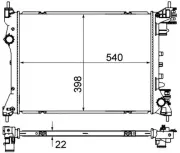 Kühler, Motorkühlung MAHLE CR 2056 000S