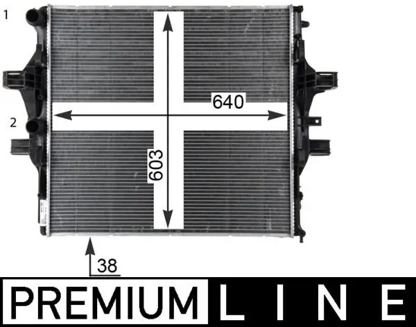 Kühler, Motorkühlung MAHLE CR 2088 000P