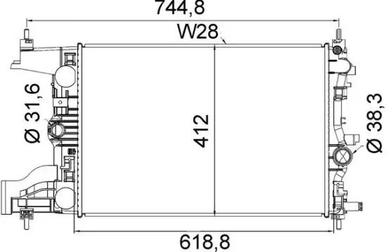 Kühler, Motorkühlung MAHLE CR 2116 000S Bild Kühler, Motorkühlung MAHLE CR 2116 000S