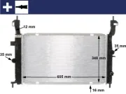 Kühler, Motorkühlung MAHLE CR 2120 000S