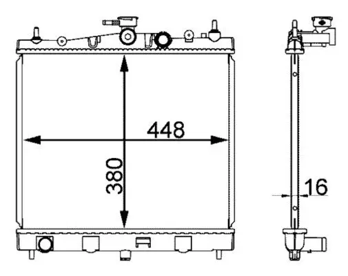 Kühler, Motorkühlung MAHLE CR 2164 000S