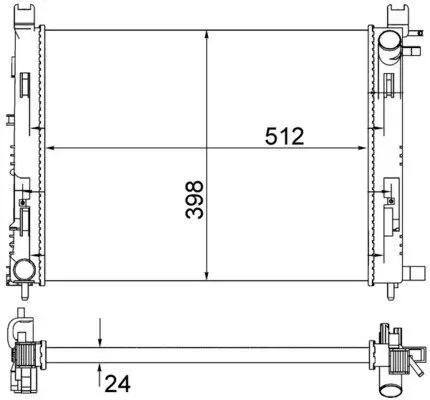 Kühler, Motorkühlung MAHLE CR 2166 001S