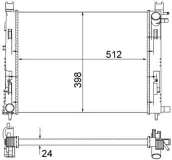 Kühler, Motorkühlung MAHLE CR 2166 001S