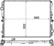 Kühler, Motorkühlung MAHLE CR 2172 000P