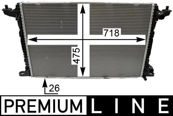 Kühler, Motorkühlung MAHLE CR 2179 000P