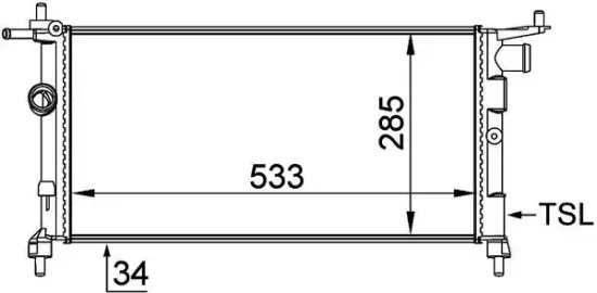 Kühler, Motorkühlung MAHLE CR 268 000P Bild Kühler, Motorkühlung MAHLE CR 268 000P