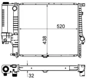 Kühler, Motorkühlung MAHLE CR 280 000S