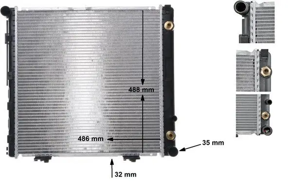 Kühler, Motorkühlung MAHLE CR 291 000S