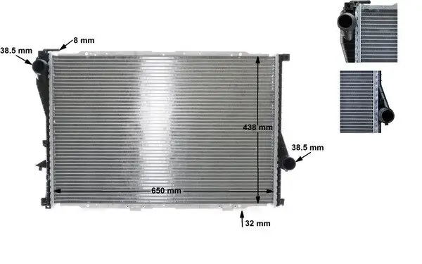 Kühler, Motorkühlung MAHLE CR 296 000S