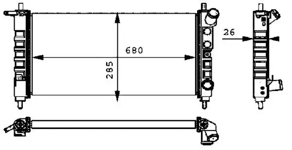 Kühler, Motorkühlung MAHLE CR 313 000P