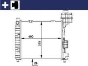 Kühler, Motorkühlung MAHLE CR 322 000S