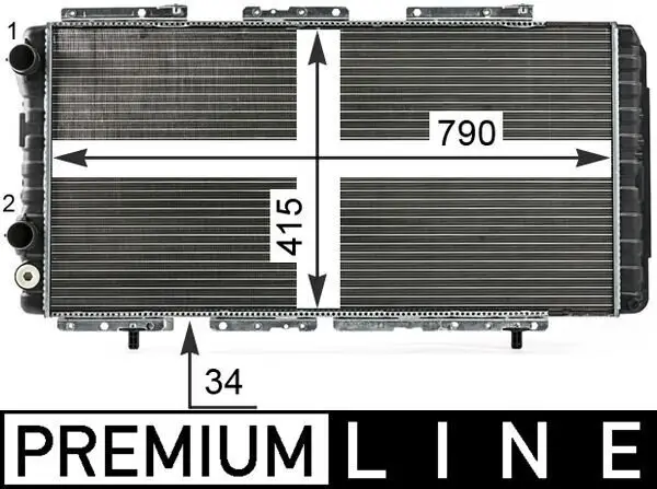 Kühler, Motorkühlung MAHLE CR 33 000P