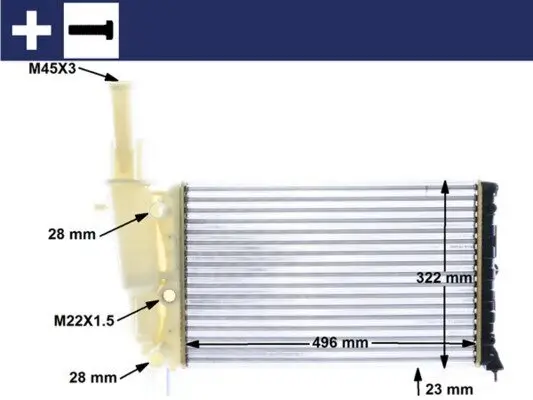 Kühler, Motorkühlung MAHLE CR 346 000S