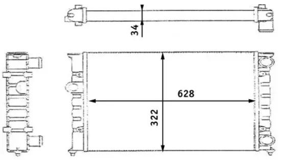 Kühler, Motorkühlung MAHLE CR 348 000S Bild Kühler, Motorkühlung MAHLE CR 348 000S