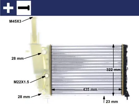 Kühler, Motorkühlung MAHLE CR 351 000S