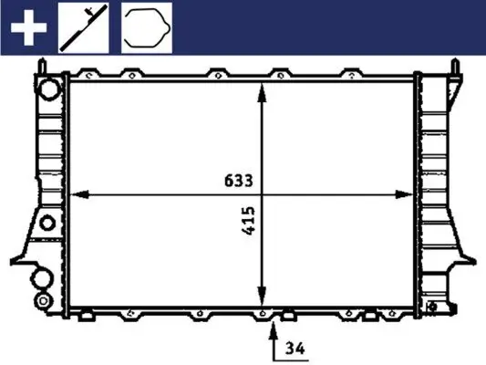 Kühler, Motorkühlung MAHLE CR 358 000S Bild Kühler, Motorkühlung MAHLE CR 358 000S