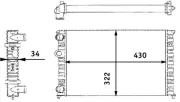 Kühler, Motorkühlung MAHLE CR 364 000S