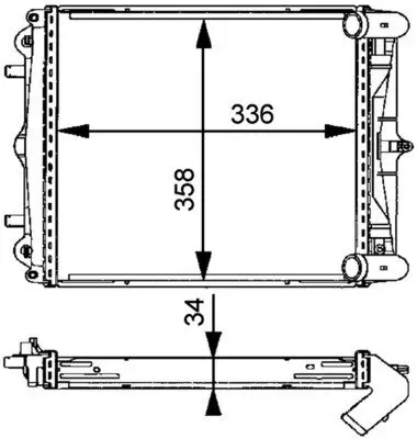 Kühler, Motorkühlung MAHLE CR 370 000P Bild Kühler, Motorkühlung MAHLE CR 370 000P