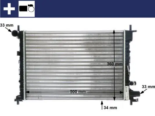 Kühler, Motorkühlung MAHLE CR 381 000S Bild Kühler, Motorkühlung MAHLE CR 381 000S