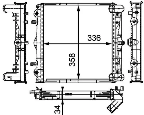 Kühler, Motorkühlung MAHLE CR 383 000P