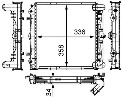 Kühler, Motorkühlung MAHLE CR 383 000S Bild Kühler, Motorkühlung MAHLE CR 383 000S