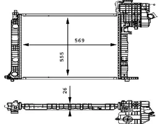 Kühler, Motorkühlung MAHLE CR 386 000P Bild Kühler, Motorkühlung MAHLE CR 386 000P