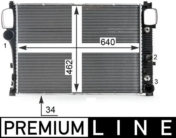 Kühler, Motorkühlung MAHLE CR 38 000P