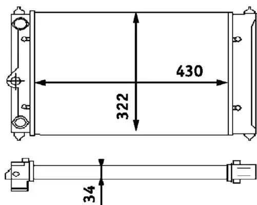 Kühler, Motorkühlung MAHLE CR 408 000S