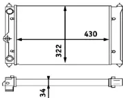 Kühler, Motorkühlung MAHLE CR 408 000S