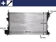 Kühler, Motorkühlung MAHLE CR 40 000S