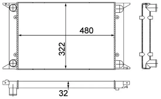 Kühler, Motorkühlung MAHLE CR 415 000P Bild Kühler, Motorkühlung MAHLE CR 415 000P