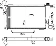 Kühler, Motorkühlung MAHLE CR 428 000S