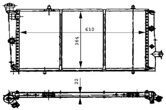 Kühler, Motorkühlung MAHLE CR 444 000S Bild Kühler, Motorkühlung MAHLE CR 444 000S