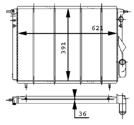 Kühler, Motorkühlung MAHLE CR 452 000S Bild Kühler, Motorkühlung MAHLE CR 452 000S