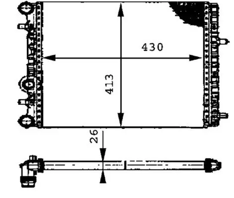 Kühler, Motorkühlung MAHLE CR 454 000P Bild Kühler, Motorkühlung MAHLE CR 454 000P