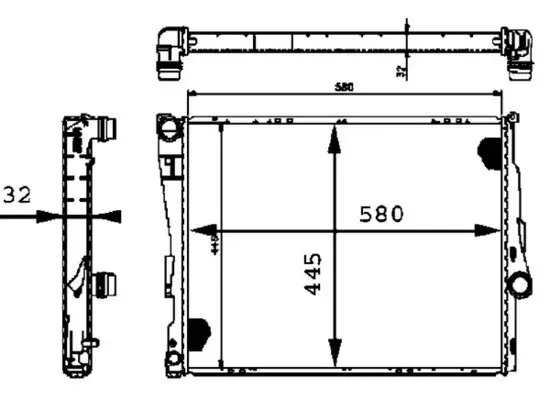 Kühler, Motorkühlung MAHLE CR 458 000P Bild Kühler, Motorkühlung MAHLE CR 458 000P