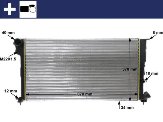 Kühler, Motorkühlung MAHLE CR 471 000S Bild Kühler, Motorkühlung MAHLE CR 471 000S