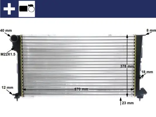 Kühler, Motorkühlung MAHLE CR 475 000S Bild Kühler, Motorkühlung MAHLE CR 475 000S