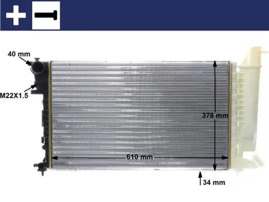 Kühler, Motorkühlung MAHLE CR 497 000S Bild Kühler, Motorkühlung MAHLE CR 497 000S