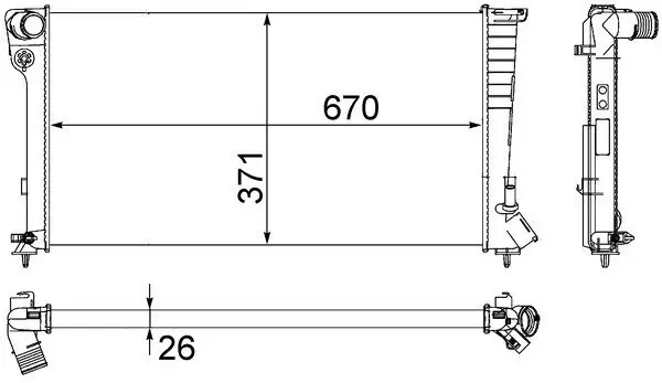 Kühler, Motorkühlung MAHLE CR 504 000S