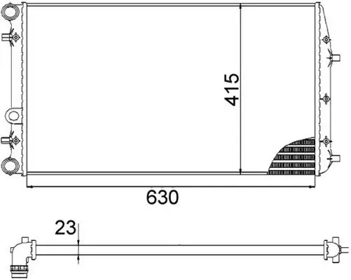 Kühler, Motorkühlung MAHLE CR 505 000S