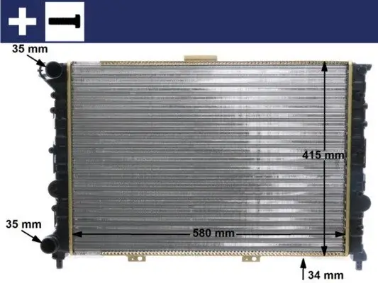 Kühler, Motorkühlung MAHLE CR 518 000S